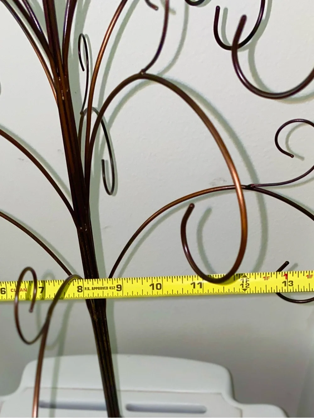 Holiday Ornament Metal Scroll Tree For Ornaments Display. H 24”. W 14”.
